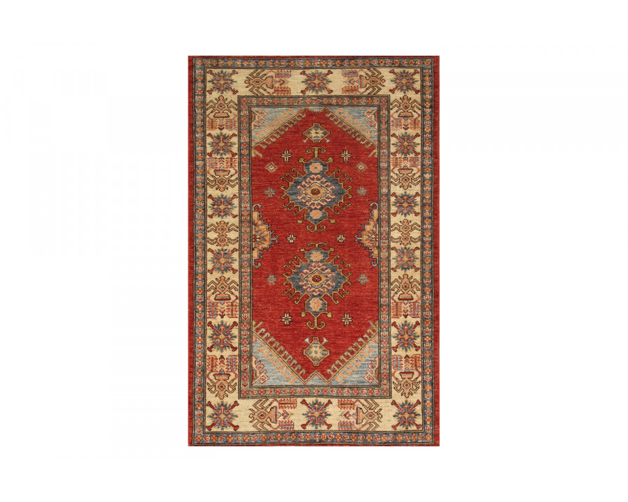 Pasargad Kazak Collection Hand-Knotted Lamb's Wool Area Rug 41'' x 64'' (044076)