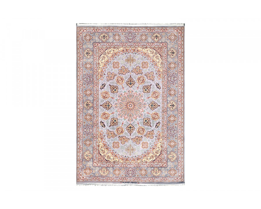 Pasargad - Isfahan Collection Hand-Knotted Silk and Wool Area Rug 52'' x 79'' (045635)