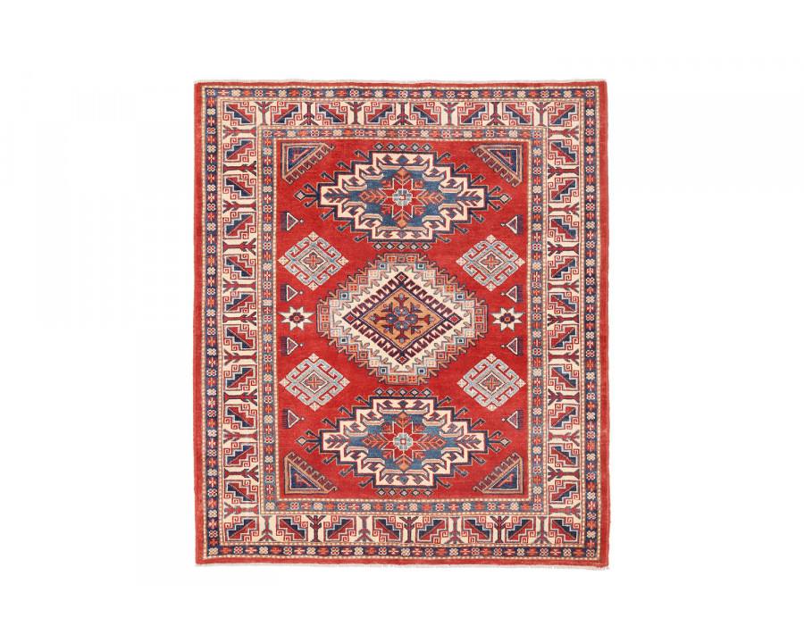 Pasargad - Kazak Collection Hand-Knotted Wool Area Rug 59'' x 71'' (046709)