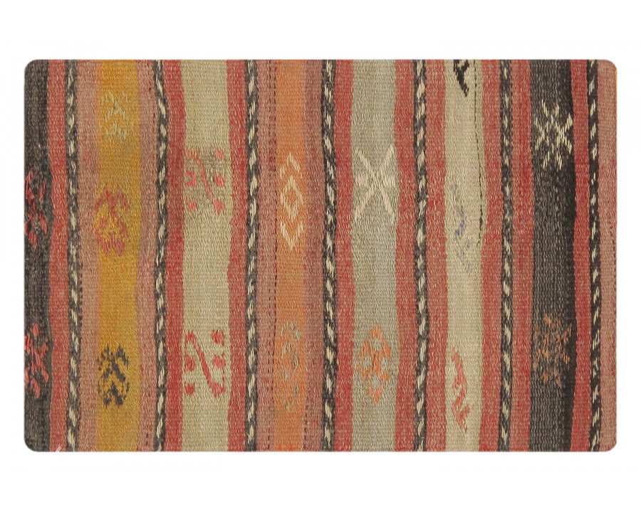 Pasargad - Vintage Turkish Kilim Multi Color Accent Pillow Cover (048690)