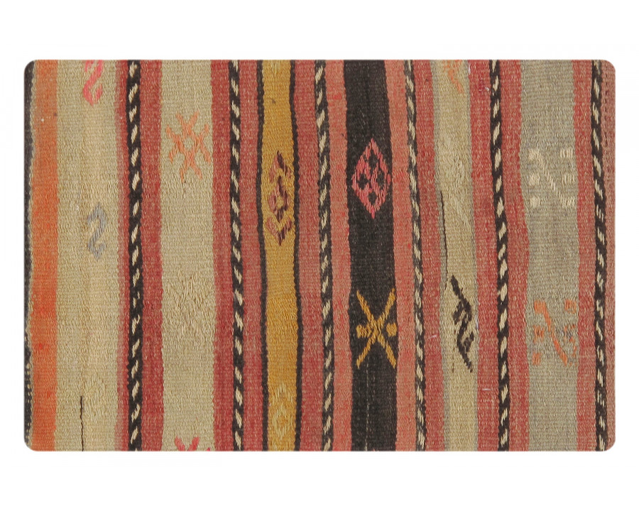 Pasargad - Vintage Turkish Kilim Multi Color Accent Pillow Cover (048691)