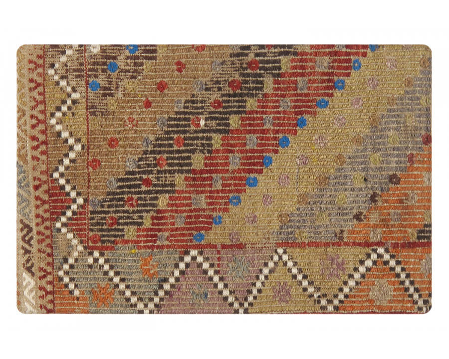 Pasargad - Vintage Turkish Kilim Multi Color Accent Pillow Cover (048726)