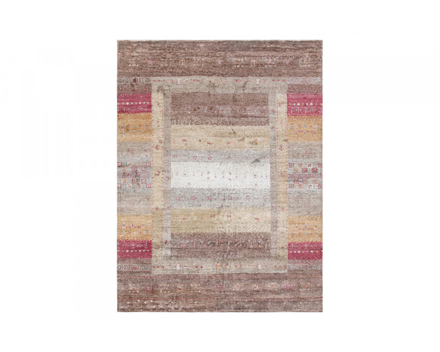 Pasargad - Gabbeh Collection Hand-Knotted Silk Area Rug 69'' x 92'' (050394)