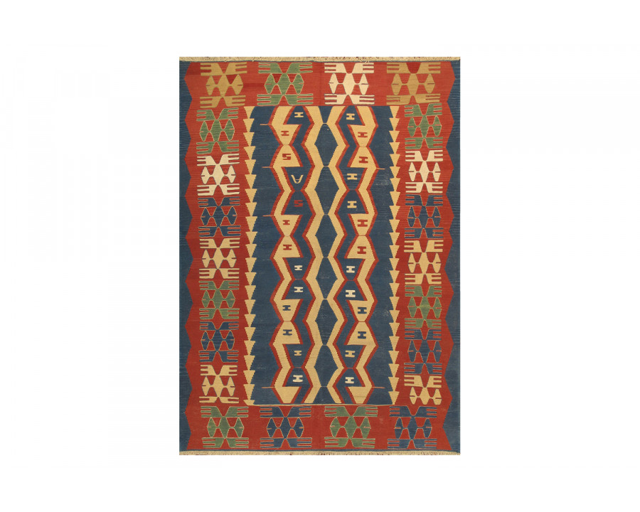 Pasargad - Kilim Hand-Knotted Wool Area Rug 71'' x 98'' (097368)