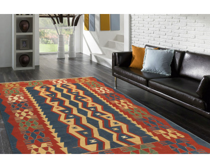 Pasargad - Kilim Hand-Knotted Wool Area Rug 71'' x 98'' (097368)