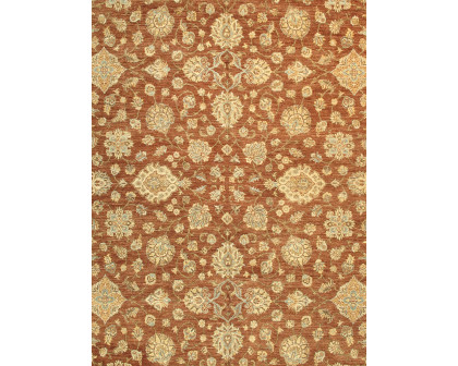 Pasargad - Melody Collection Hand-Knotted Lamb's Wool Area Rug in L. Brown/Ivory, 144" x 185" (097890)