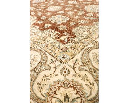 Pasargad - Melody Collection Hand-Knotted Lamb's Wool Area Rug in L. Brown/Ivory, 144" x 185" (097890)