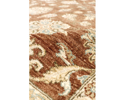 Pasargad - Melody Collection Hand-Knotted Lamb's Wool Area Rug in L. Brown/Ivory, 144" x 185" (097890)