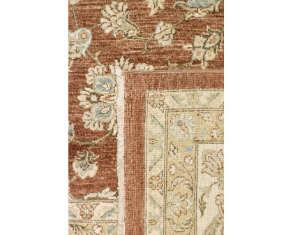 Pasargad - Melody Collection Hand-Knotted Lamb's Wool Area Rug in L. Brown/Ivory, 144" x 185" (097890)