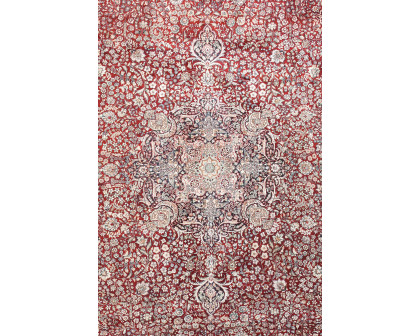 Pasargad Kashan Collection Hand-Knotted Silk Area Rug 111'' x 145'' (21116 9X12)