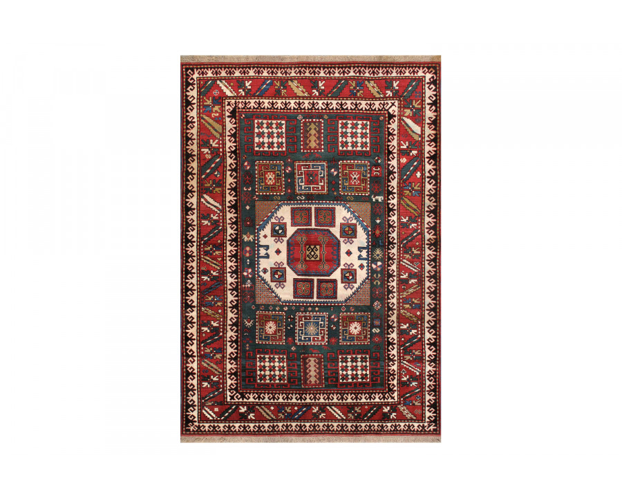 Pasargad - Kazak Collection Hand-Knotted Wool Area Rug 70'' x 102'' (69062 6X9)