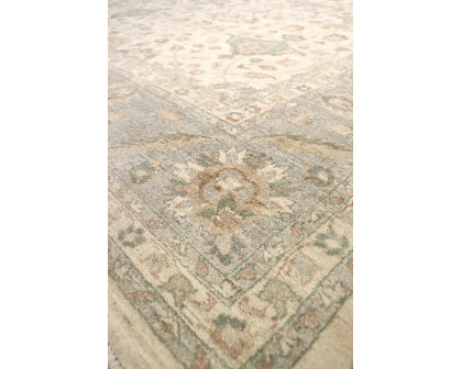 Pasargad - Melody Collection Hand-knotted Wool Area Rug in Ivory/L. Blue, 142" x 180" (78363 12x15)