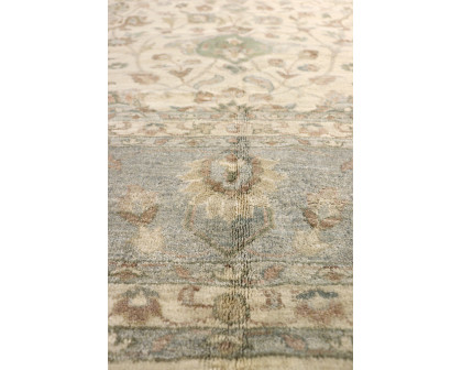 Pasargad - Melody Collection Hand-knotted Wool Area Rug in Ivory/L. Blue, 142" x 180" (78363 12x15)