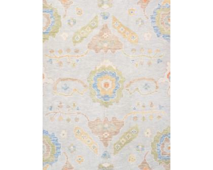 Pasargad - Oushak Collection Hand-Knotted Wool Area Rug in L. Blue/Ivory, 109" x 151" (78365 9x13)