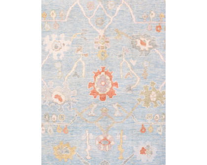 Pasargad - Oushak Collection Hand-Knotted Wool Area Rug in Blue/Ivory, 113" x 155" (78366 9x13)