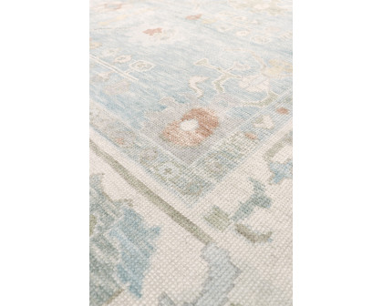 Pasargad - Oushak Collection Hand-Knotted Wool Area Rug in Blue/Ivory, 113" x 155" (78366 9x13)