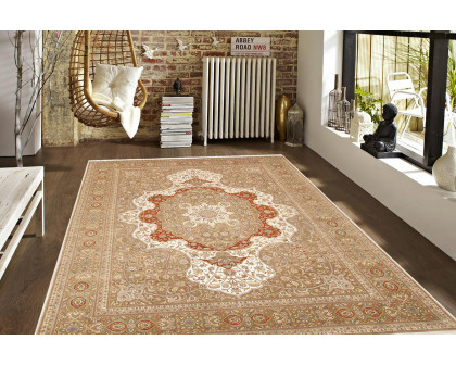 Pasargad - Tabriz Hand-Knotted Silk and Wool Area Rug 120'' x 171'' (973318 10X14)