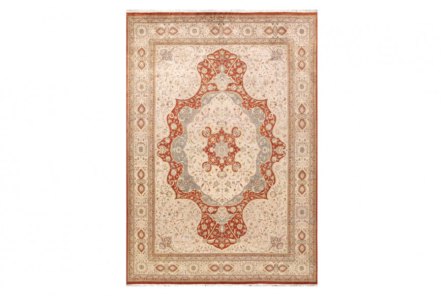 Pasargad™ Tabriz Hand-Knotted Silk and Wool Area Rug 119'' x 168'' (973319 10X14)