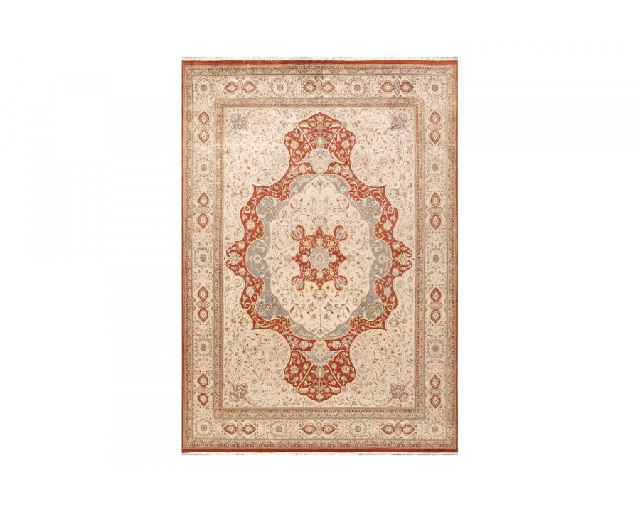 Pasargad - Tabriz Hand-Knotted Silk and Wool Area Rug 119'' x 168'' (973319 10X14)