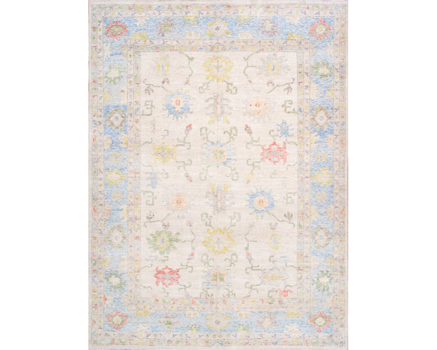 Pasargad - Oushak Collection Hand-Knotted Wool Area Rug in Ivory/L. Beige, 123" x 156" (990073 10x14)