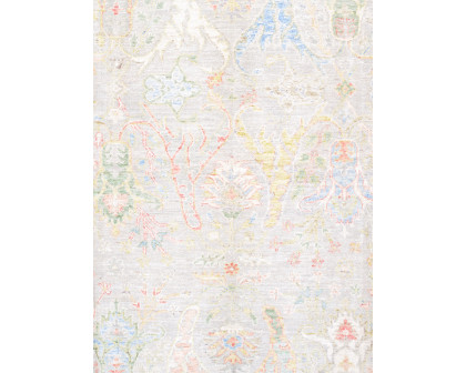 Pasargad - Oushak Collection Hand-Knotted Wool Area Rug in Silver/Beige, 95" x 115" (990075 8x10)