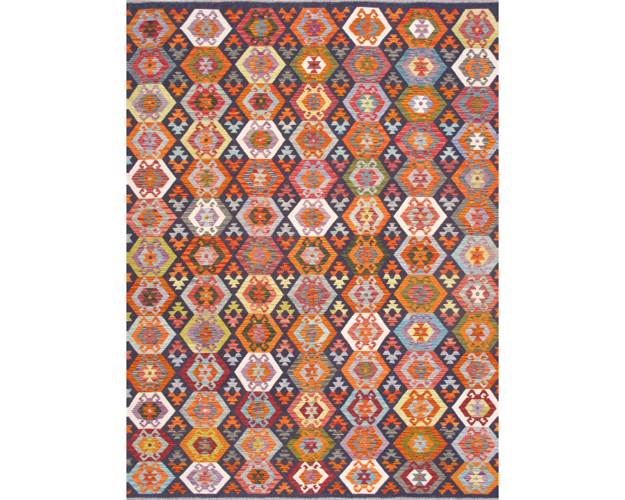 Pasargad - Kilim Collection Flatweave Wool Area Rug in Multi, 102" x 135" (990247 8.06x11)