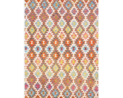 Pasargad - Kilim Collection Flatweave Wool Area Rug in Multi, 83" x 120" (990248 7x10)