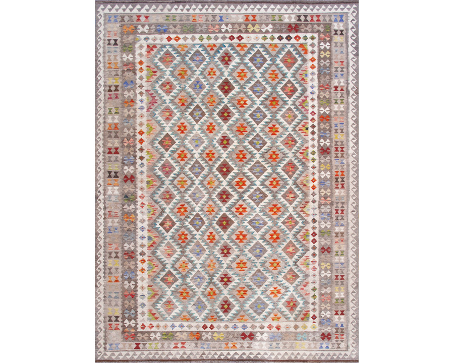 Pasargad - Kilim Collection Flatweave Wool Area Rug in Multi, 100" x 136" (990254 8x11)