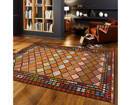 Pasargad - Kilim Collection Flatweave Wool Area Rug in Multi, 100" x 134" (990256 8x11)