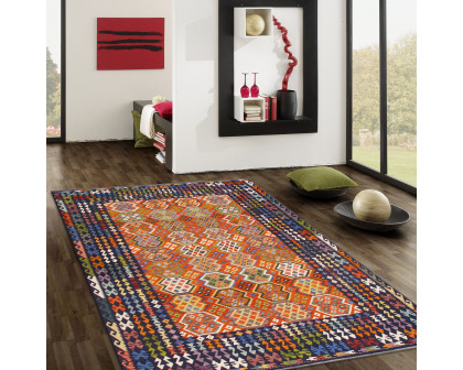 Pasargad - Kilim Collection Flatweave Wool Area Rug in Multi, 100" x 143" (990259 8x11)