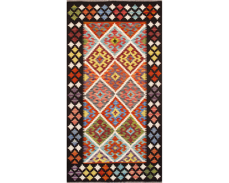 Pasargad - Kilim Collection Flatweave Wool Area Rug in Multi, 41" x 78" (990260 4x6)