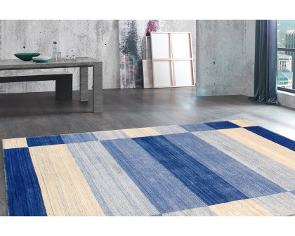 Pasargad™ Gramercy Collection Hand-Loomed Silk and Wool Charcoal Area Rug (AR-07 10X14) - 120'' x 168''