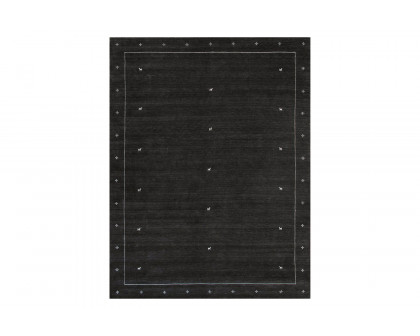 Pasargad - Gramercy Collection Hand-Loomed Silk and Wool Charcoal Area Rug AR-21