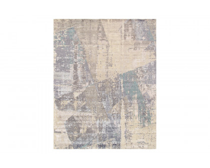 Pasargad - Modern Collection Hand-Knotted Gray Bamboo Silk and Wool Area Rug BC-1179WH