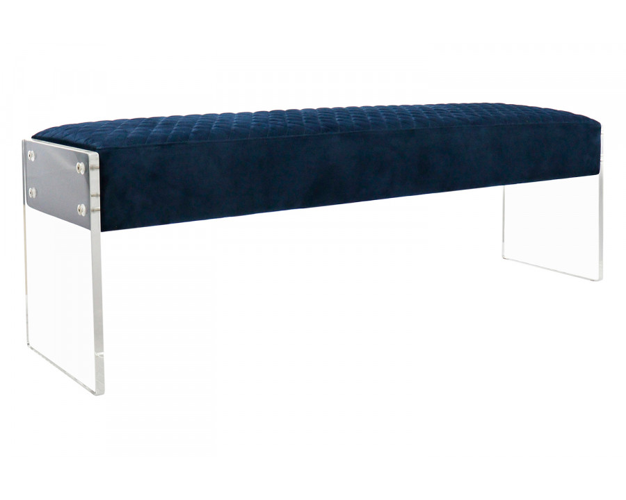 Pasargad - Tribecca Acrylic and Velvet Bench