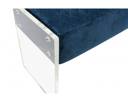 Pasargad - Tribecca Acrylic and Velvet Bench