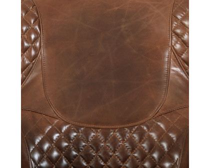 Pasargad - Aspen Wing Chair in Brown, Leather