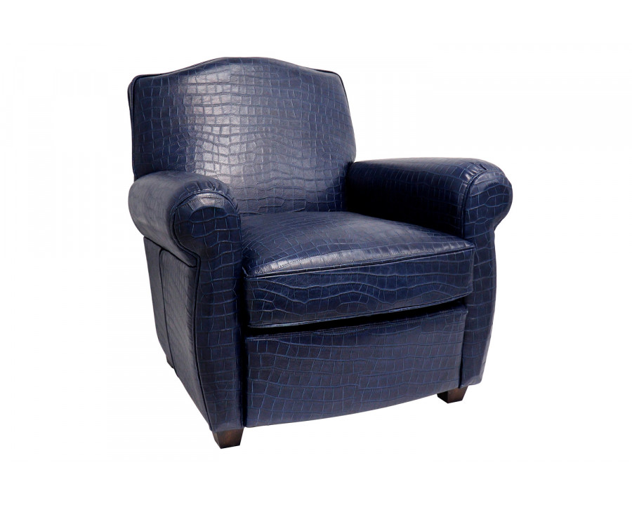 Pasargad Vicenza Collection Leather Wing Chair