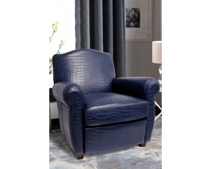 Pasargad Vicenza Collection Leather Wing Chair