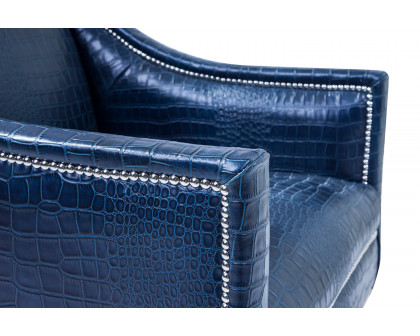 Pasargad™ Bergdorf Collection Leather Armchair