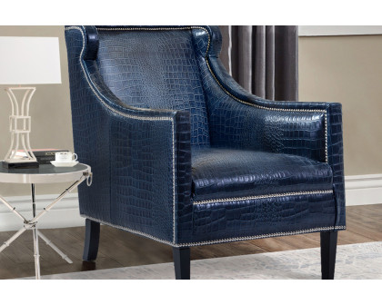 Pasargad™ Bergdorf Collection Leather Armchair