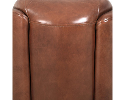 Pasargad - Madison Upholstered Armchair in Brown, Leather