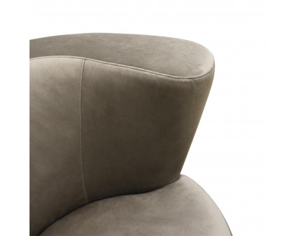 Pasargad - Cortina Crescent Barrel Chair in Mocha/Black, Velvet