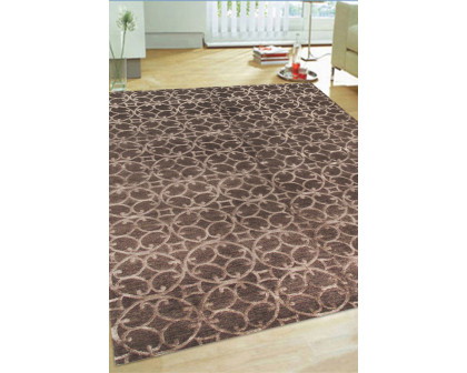 Pasargad - Modern Collection Hand-Knotted Silk and Wool Area Rug CIRC-4