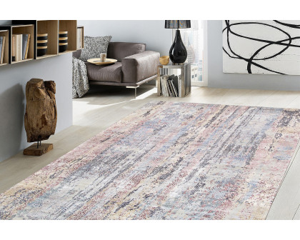 Pasargad - Modern Gemstone Collection Hand-Knotted Silk and Wool Area Rug 97'' x 123'' (GEM-3 8X10)