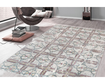 Pasargad - Modern Gemstone Collection Hand-Knotted Silk and Wool Area Rug 96'' x 118'' (GEM-5 8X10)