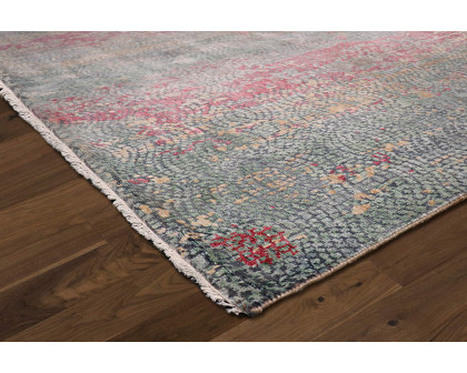 Pasargad Modern Collection Hand-Knotted Bamboo Silk and Wool Area Rug (GEM-6) - 121'' x 166''