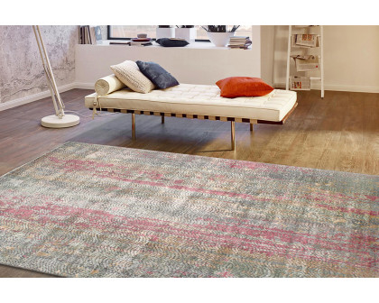 Pasargad Modern Collection Hand-Knotted Bamboo Silk and Wool Area Rug (GEM-6) - 121'' x 166''