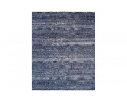 Pasargad - Transitiona Collection Hand-Kontted Silk and Wool Area Rug GRASS-NVY