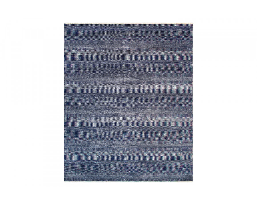 Pasargad Transitiona Collection Hand-Kontted Silk and Wool Area Rug (GRASS-NVY 3X5) - 38'' x 62''